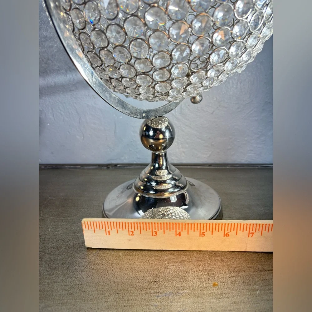 Crystal Globe Decor with Silver Stand - Picture 12 of 13